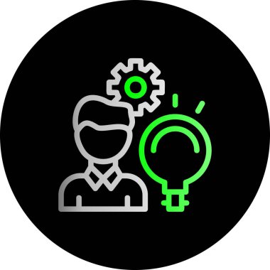 Fikir simgesi vektör illüstrasyonu