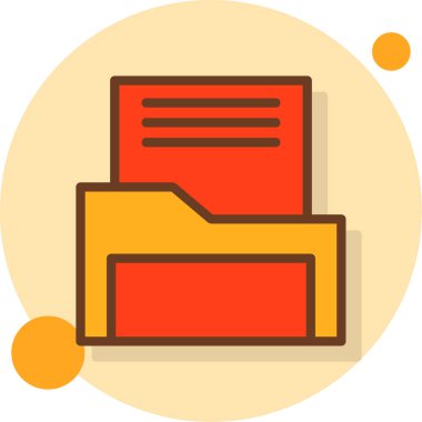 Belge. Web simgesi basit illüstrasyon