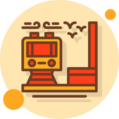 Fabrika. Web simgesi basit illüstrasyon