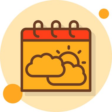 Takvim simgesi, vektör illüstrasyonu, düz tasarım