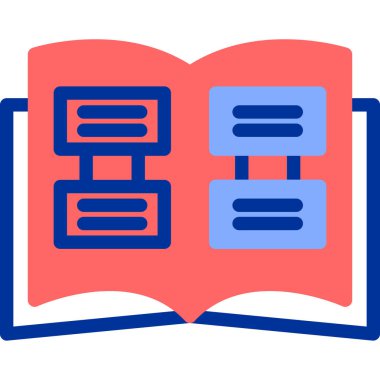 Kitap. Web simgesi basit illüstrasyon