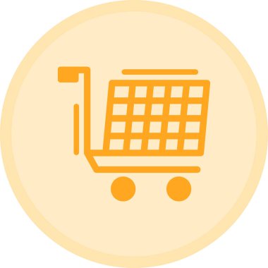 Sepet alışveriş simgesi, vektör illüstrasyonu