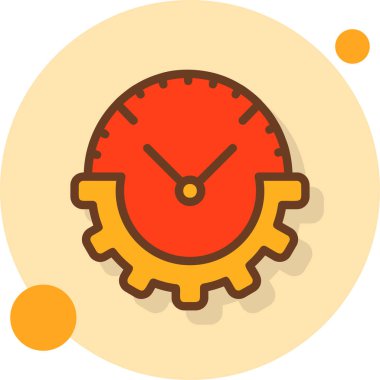 Zaman yönetimi saati. vektör illüstrasyonu