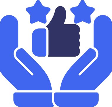 Başparmak yukarı. Web simgesi basit tasarım