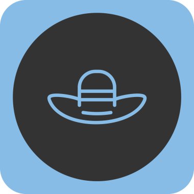 Şapka simgesi vektör illüstrasyonu