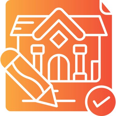 Ev simgesinin vektör illüstrasyonu