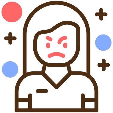 Üzgün kadın. Basit tasarım