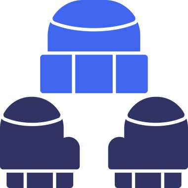 Miğfer başlığı simgesi düz stil