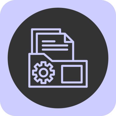 Belge simgesi soyut bir grupta izole edildi