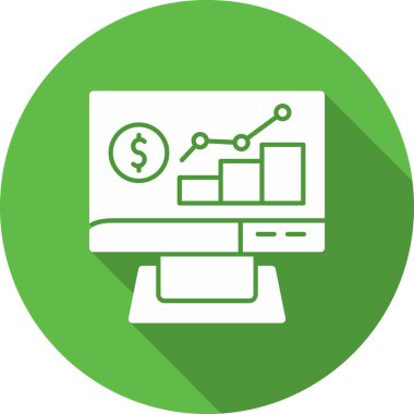 grafik simgesi ile bilgisayar monitörü