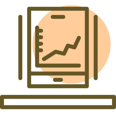 iş grafiği simgesi, vektör illüstrasyonu