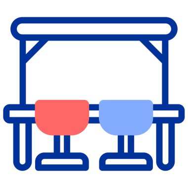 Sandalye. Web simgesi basit illüstrasyon