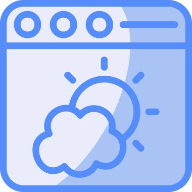 Bulut simgesi vektör illüstrasyonu