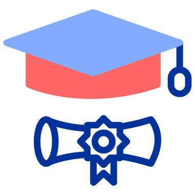 mezuniyet başlığı web simgesi basit tasarım