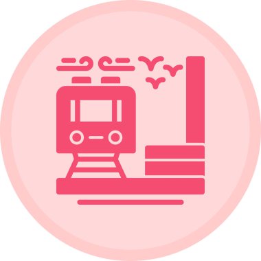 tren simgesi vektör illüstrasyonu