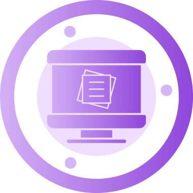 Bilgisayar monitörü. Basit resimleme