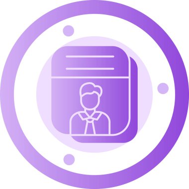 Modern kartvizit simgesinin vektör illüstrasyonu