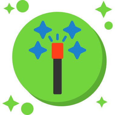 Yeşil ve kırmızı simgenin vektör çizimi