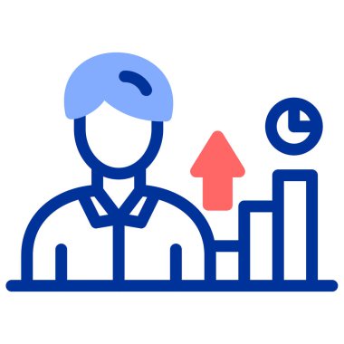 büyüme vektörü ince çizgi simgesi