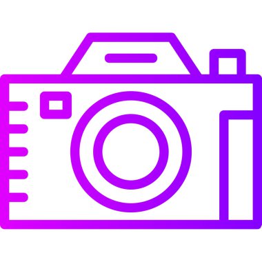 Kamera. Web simgesi basit illüstrasyon