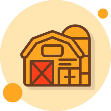 çiftlik ikonu vektör illüstrasyonu.