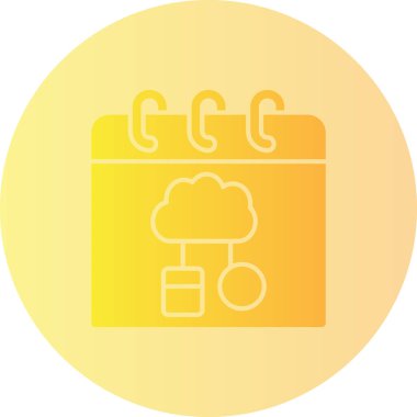 Bulut hesaplama simgesinin vektör illüstrasyonu