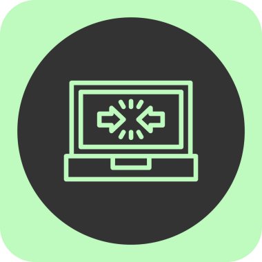 Soyut arkaplanda dizüstü bilgisayar simgesi izole edildi