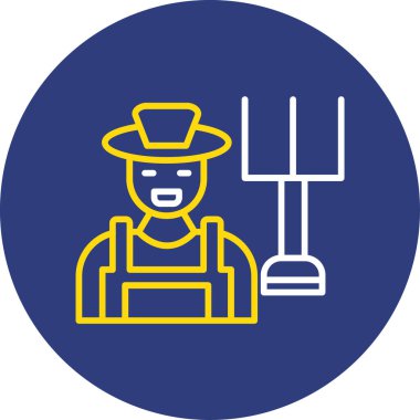 çiftçi ikonu vektör illüstrasyonu