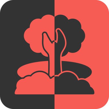 Bir ağaç simgesinin vektör illüstrasyonu