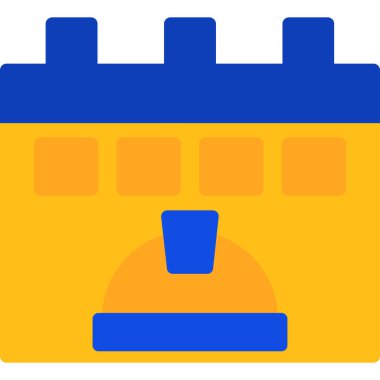 bina inşaat simgesi düz biçimli