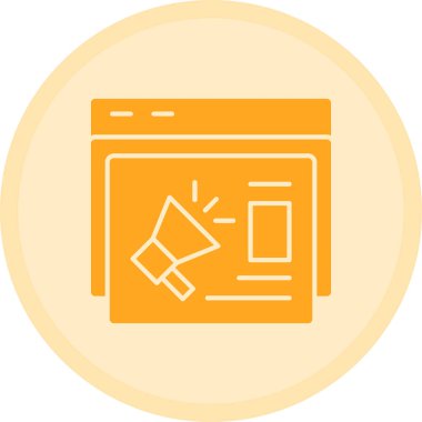 Tarayıcı web sayfası simgesi doldurulmuş ana hatlar biçiminde