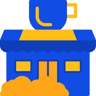 Kahve ikonu düz stil.