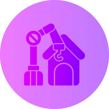 Bir bina simgesinin vektör illüstrasyonu