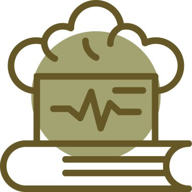 beyin ikonu vektör illüstrasyonu