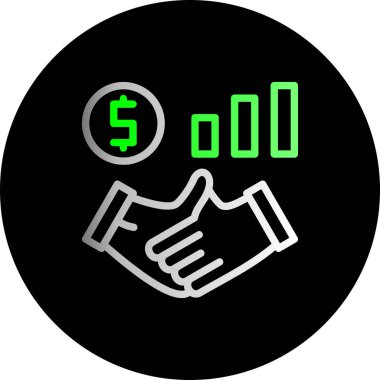 Dolar. Web simgesi basit illüstrasyon