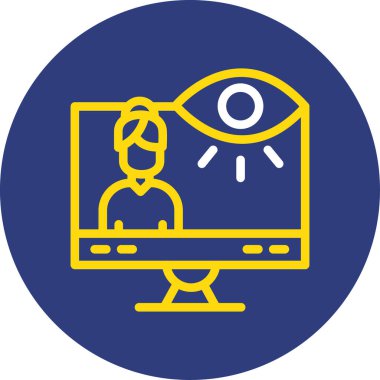 Bilgisayar. Basit tasarım düz resimleme