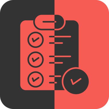 kontrol listesi düz simge vektör illüstrasyonu