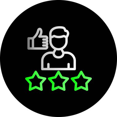 Müşteri derecelendirme vektörü simgesi