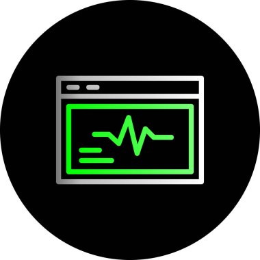 İş dünyası için web simgesi, masaüstü monitörünün vektör illüstrasyonu