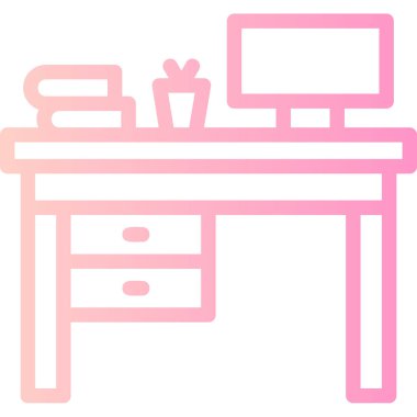 Mobilya. Web simgesi basit illüstrasyon