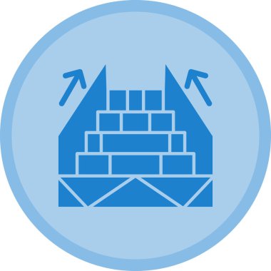 Bir bina simgesinin vektör illüstrasyonu