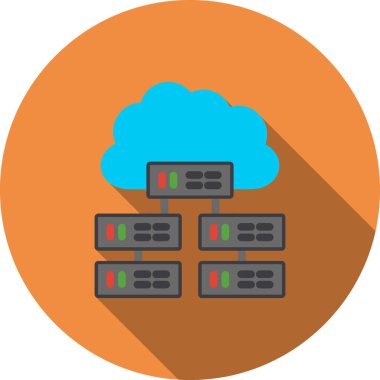 Sunucu Düz Vektör Simgesi