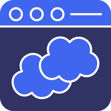 Bulut. Web simgesi basit tasarım