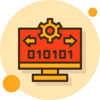 Kodlama vektör simgesi modern basit vektör illüstrasyonu