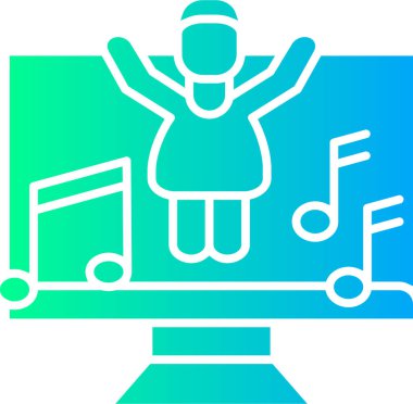 Müzik simgesi vektör illüstrasyonu