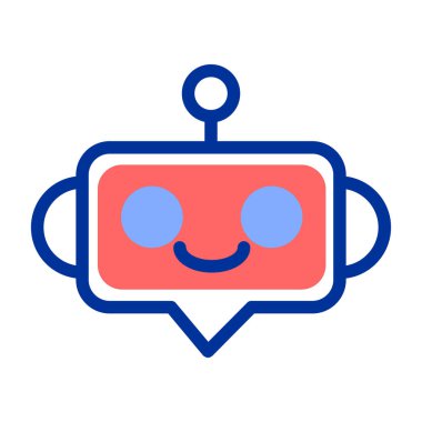 robot. Web simgesi basit illüstrasyon