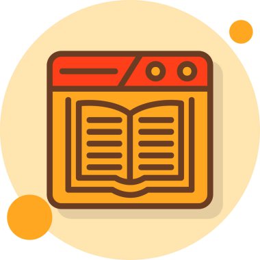Kitap. Web simgesi vektör illüstrasyonu