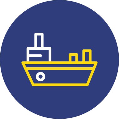 Gemi simgesinin vektör illüstrasyonu