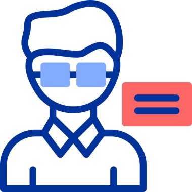 İş adamı simgesi, vektör illüstrasyonu basit tasarım