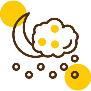 Bulut hava durumu web simgesi, basit vektör illüstrasyonu